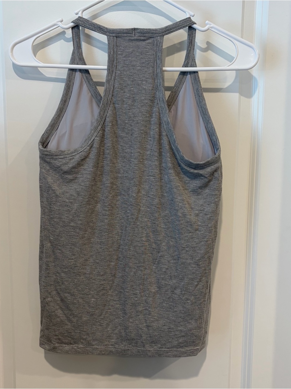 Klassy Network Gray Ribbed Racerback Tank Top - Picture 2 of 4